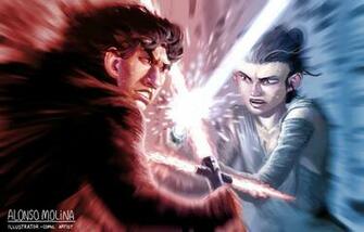 Kylo Ren Vs Rey By Alonsomolina1985