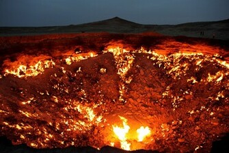 Fire Forest Wallpaper Hell Gate Darvaz