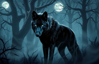 Cool Black Wolf Wallpaper