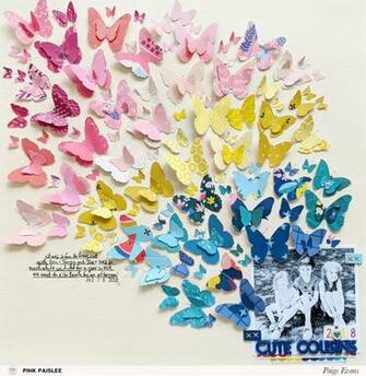 Cute Cousins Layout Pink Paislee