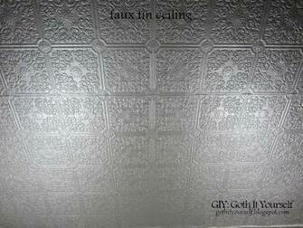 Giy Goth It Yourself Create A Faux Tin Ceiling With Wallpaper