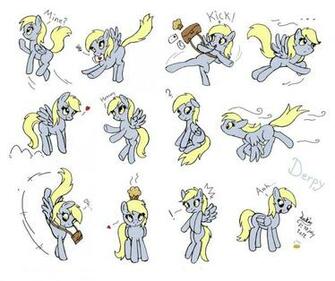 Mlp Fim Little Cute Derpy Hooves By Joakaha