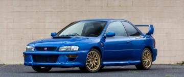 Classic Car Subaru Impreza Blue Wallpaper