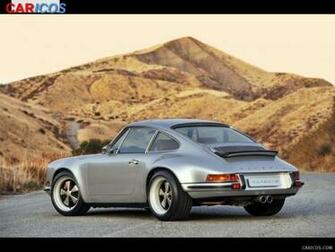 Singer Porsche Silver Rear Wallpaper