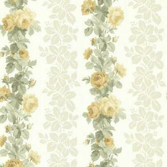 Preshea Yellow Rose Stripe Wallpaper Traditional By