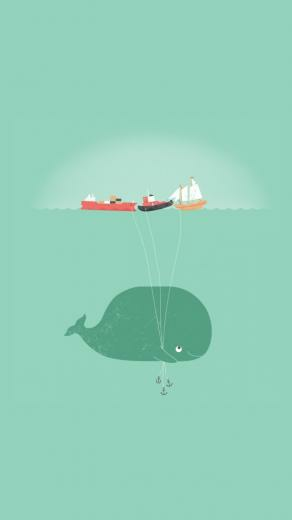 Cute Whale Wallpaper iPhone Balloons