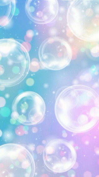 Pretty Pastel Bubbles Wallpaper Glitter