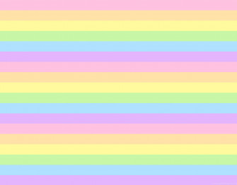 Horizontal Stripes Cute Pastel Colors Wallpaper