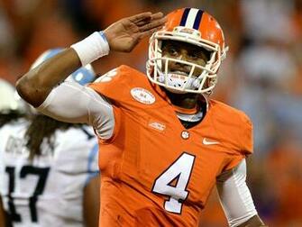 Clemson Quarterback Deshaun Watson Salutes The Fans After