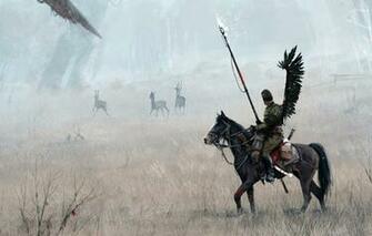 Wallpaper Jakub Rozalski Hussar Polish Artist