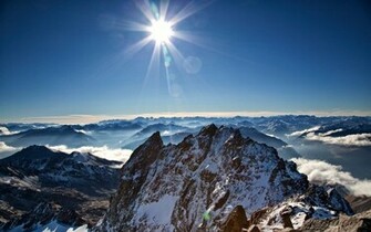 Sun Mountains Winter Wallpaper Desktop
