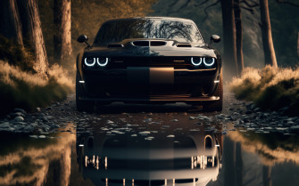 Black Dodge Challenger Wallpaper Resolution HD 4k