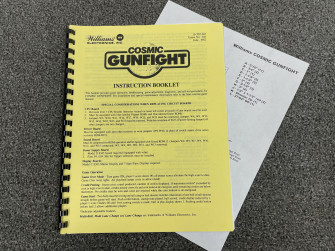 Williams Cosmic Gunfight Pinball Machine Game Manual Amp Ring