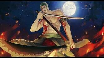 Zoro Sword Style Full Moon Blood Night Scar Anime HD Wallpaper Y06