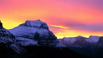 Ciel Pastel Au Parc National De Glacier Wallpaper