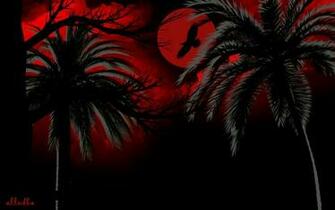Black Red And Oasis Abstract 3d Cg HD Desktop Wallpaper