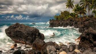Hawaii Ocean Rocks Island HD Wallpaper Stylish