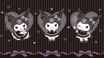 Gothic Lolita Kuromi Background From Sanrio Wallpaper