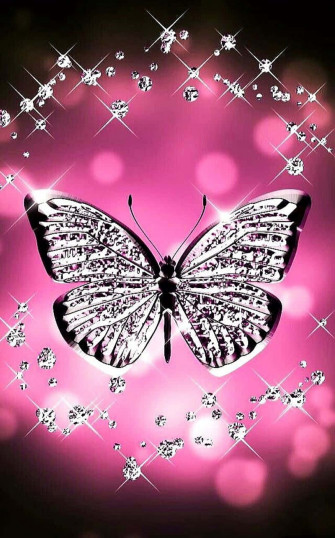 Glitter Butterfly Wallpaper