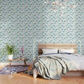 Autumn Hunt Arrows Feathers Wallpaper By Floralpatterns Society6