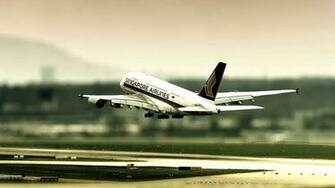 Airbus A380 Singapore Airlines Landing HD Wallpaper