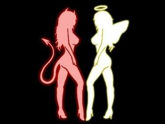 Angels Stencil Devil Wallpaper