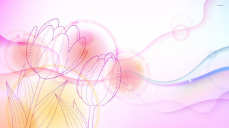Tulip Outline Wallpaper