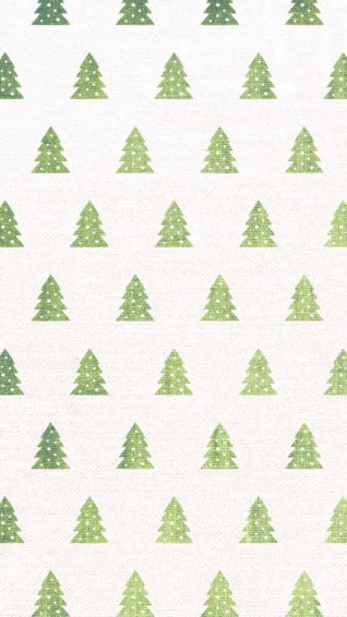 Cute Christmas iPhone Green Trees Wallpaper
