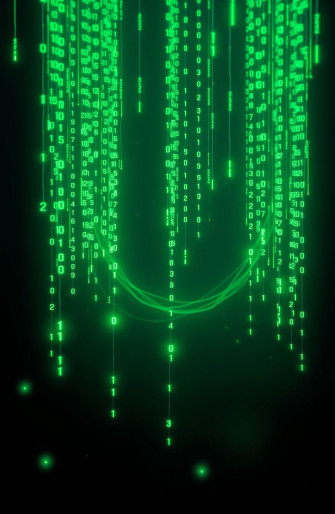 Matrix Binary Code Falling Wallpaper