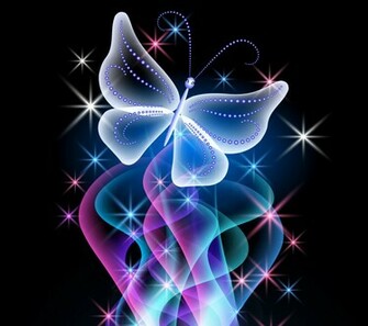 Pap Is De Parede Para Celular Neon Butterfly