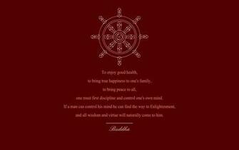 Minimalistic Dark Red Quotes Buddha Simple Wallpaper