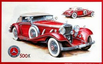 Vintage Cars And Racing Scene Wallpaper