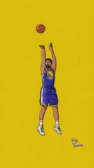 Cartoon Nba Players Klay Thompson Wallpaper