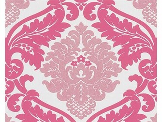 Bling Glitter Wallpaper Shocking Pink Damask