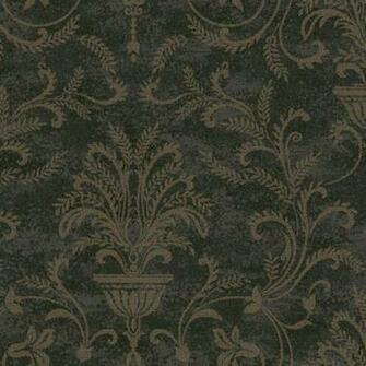 Dark Green Neoclassic Damask Wallpaper Wall Sticker Outlet