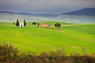 The Town Of Pienza In Scenic Province Siena Tuscany Italy
