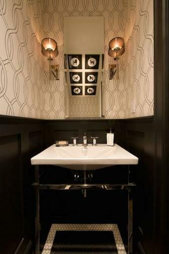 Black Wainscoting Contemporary Bathroom Kelly Deck Design