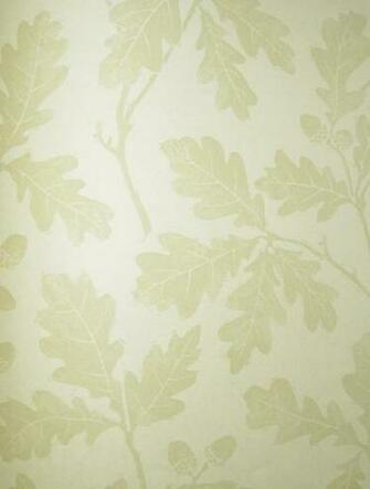 Oakwood Wallpaper Light Cream With Print Of Oak Leaves In