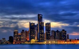 Detroit Skyline HD Wallpaper In