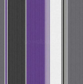 Debona Stripe Purple Black Silver Wallpaper Sample