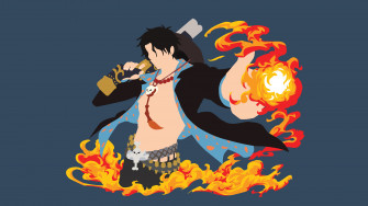 Ace One Piece Minimalist 4k Wallpaper