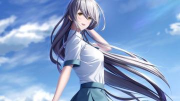 Desktop Wallpaper School Girl Cute Hitomi Tsukishiro Anime