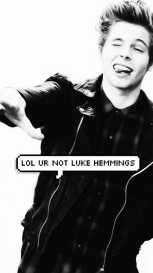 Luke Hemmings Speech Bubble iPhone Wallpaper We Heart
