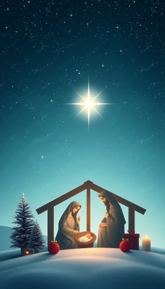 Jesus Christmas Phone Wallpaper