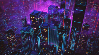Neon City Aesthetic Wallpaper On