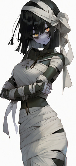 Halloween Anime Girl Mummy Wallpaper