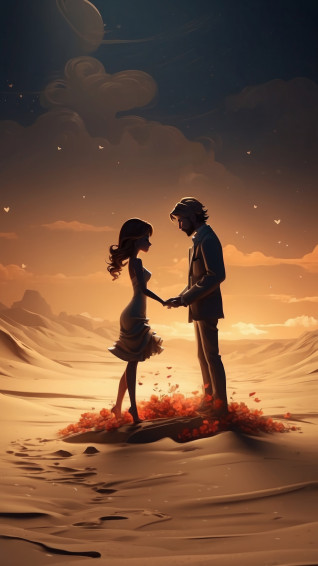 Enchanted Sunset Love Wallpaper