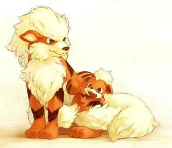 Growlithe And Arcanine Fire Cute Pokemon HD Wallpaper