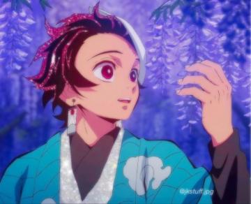 Tanjiro Kamado Glitter Icon Anime Art