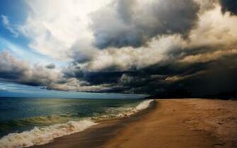 Beach After Storm Wallpaper Nature